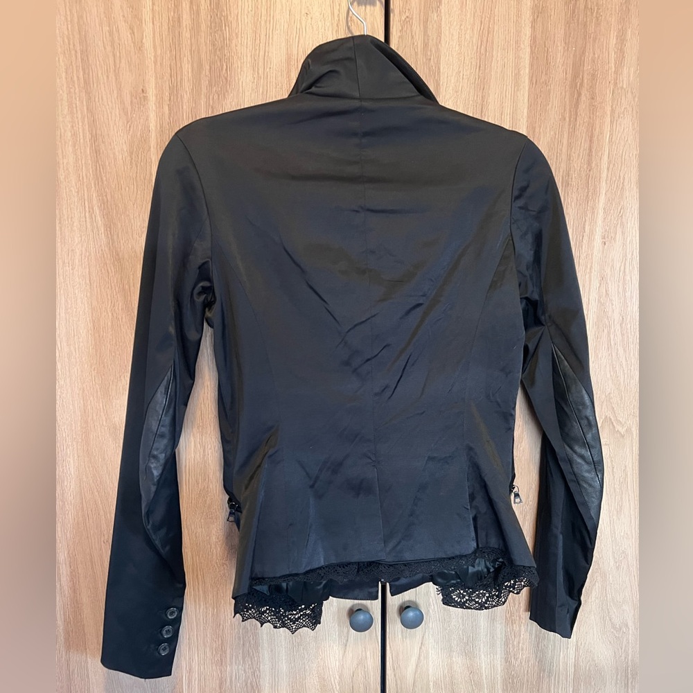 Very unusual, sexy fit atlas jacket combined with leather and laces - Picture 6 of 12